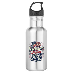 Bouteille D'eau Chemise Patriotique La Liberté Ne Se Démode Jamais