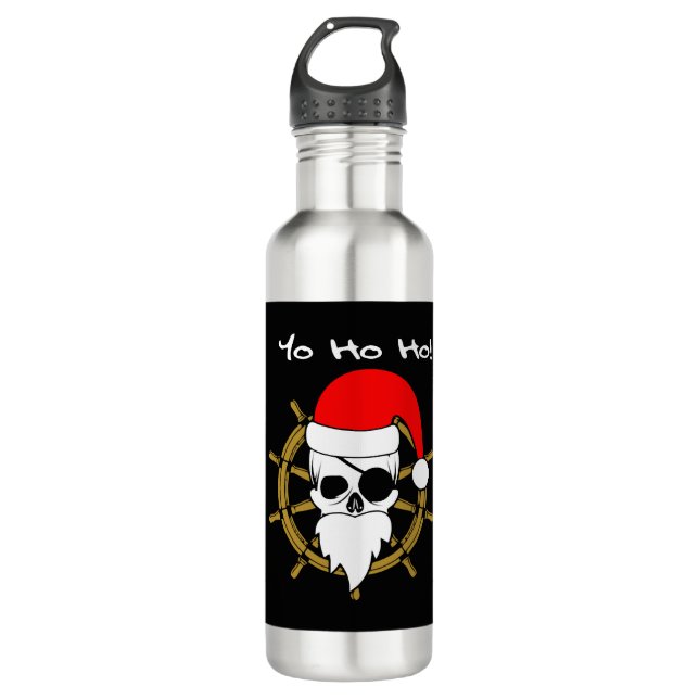 Bouteille D'eau Chemise T Pirates de Noël (Devant)