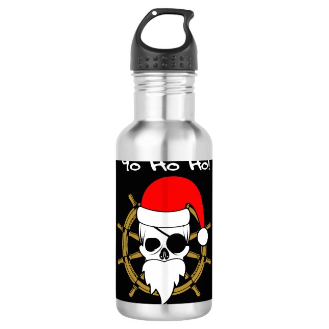 Bouteille D'eau Chemise T Pirates de Noël (Devant)