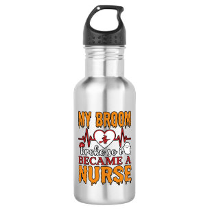 Bouteille D'eau Chemise vintage drôle d'infirmière Halloween mon b
