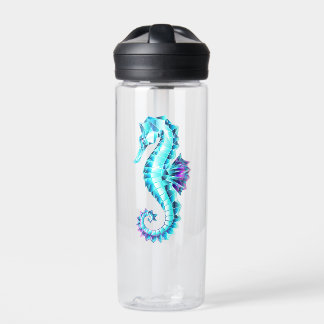 Bouteille D'eau Cheval de mer de glace cristal sur Arrière - plan 