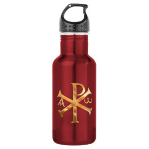 Bouteille D'eau Chi-Rho d'or