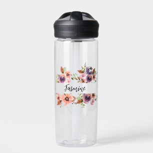 Bouteille D'eau Chic aquarelle fleurie