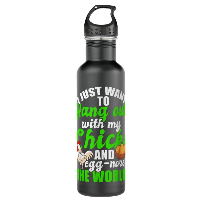 Bouteille D'eau Chicken Owner Chicken Funny Quote Chicken Outfit f (Devant)