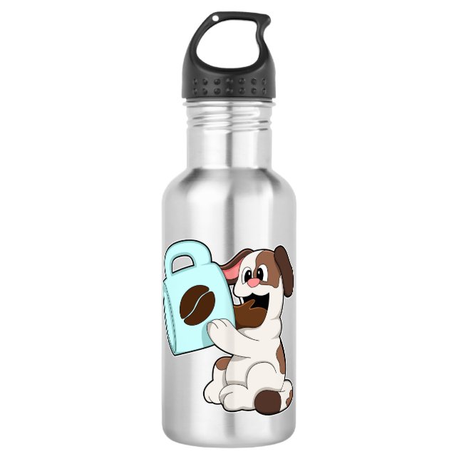 Bouteille D'eau Chien avec la coupe du café (Devant)