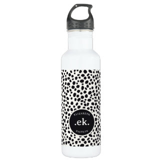 Bouteille D'eau Chien dalmate Abstrait Motif Monogramme