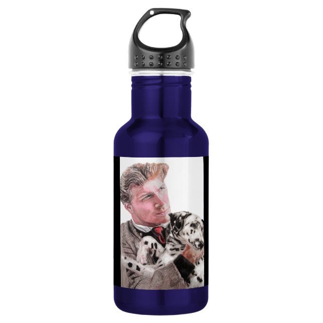 Bouteille D'eau Chien dalmate Chien tache noir blanc (Devant)