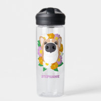 Chien de Corgi avec Fleurs Personnalisé