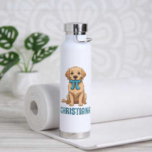 Bouteille D'eau Chien De Jour Personnalisé Avec Symbole Pi   Joyeu