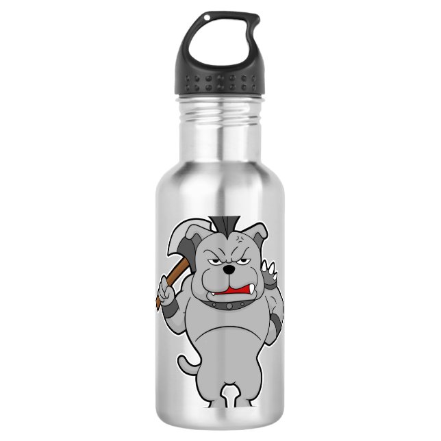 Bouteille D'eau Chien en guerrier avec Axe (Devant)