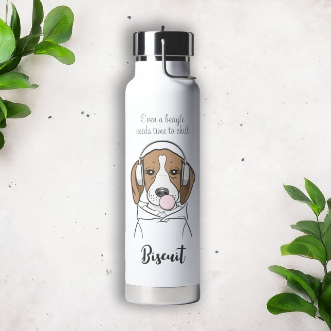 Bouteille D'eau Chien frigorifique avec Bubblegum Funny Beagle (Créateur téléchargé)