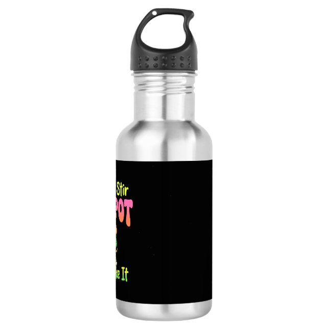 Bouteille D'eau Chien Fumeur de Joint Drôle Stoner (Devant)