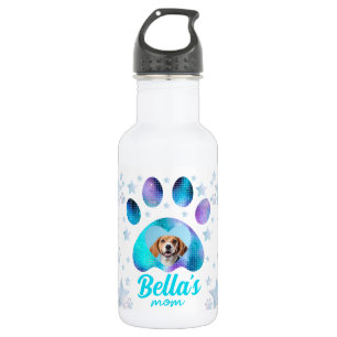 Bouteille D'eau Chien Maman Paw Photo personnalisée