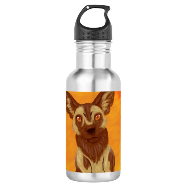 Bouteille D'eau Chien sauvage africain (Devant)