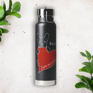 Bouteille D'eau Chien-taureau français personnalisé Design de Chie