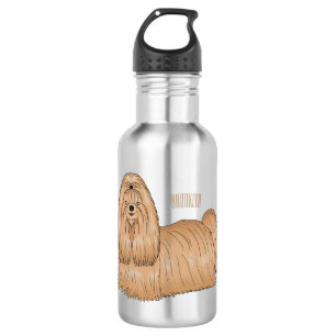 Bouteille D'eau Chih tzu long cheveux dessin de chien