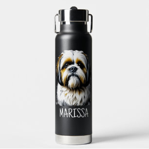 Bouteille D'eau Chih Tzu personnalisé Maman de chien