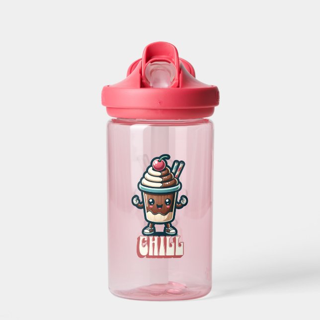 Bouteille D'eau Chill Chocolat Milkshake Pun (Avant)