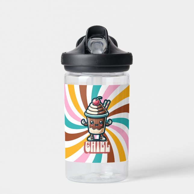 Bouteille D'eau Chill Chocolat Milkshake Pun (Avant)