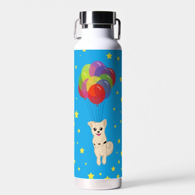 Bouteille D'eau Chiot avec ballons (Avant)