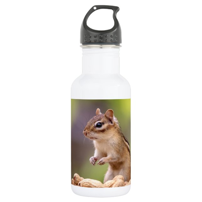 Bouteille D'eau Chipmunk aux cacahuètes (Devant)