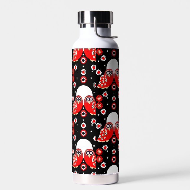 Bouteille D'eau Chouette d'art populaire (Gauche)