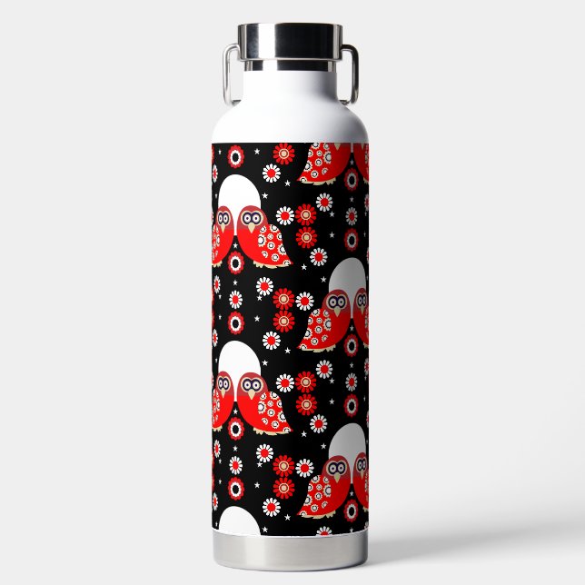 Bouteille D'eau Chouette d'art populaire (Avant)