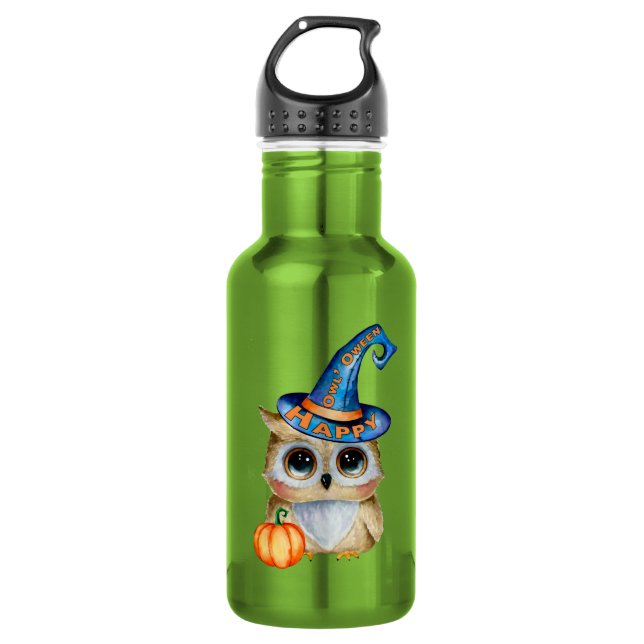 Bouteille D'eau Chouette HALLOWEEN (Devant)