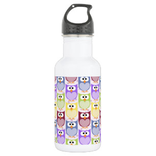 Bouteille D'eau Chouettes mignonnes, motif de hiboux, bébés hiboux
