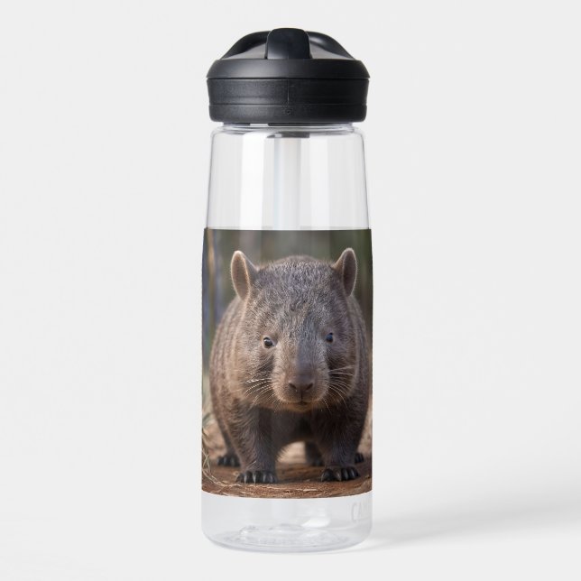 Bouteille D'eau "Chubby Charm : L'adorable Wombat Australien" (Avant)