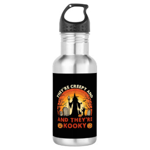 Bouteille D'eau Cimetière de sorcières d'Halloween Creepy Kooky Pu