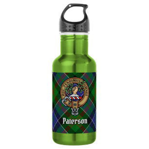 Bouteille D'eau Cimier du clan Paterson sur tartan