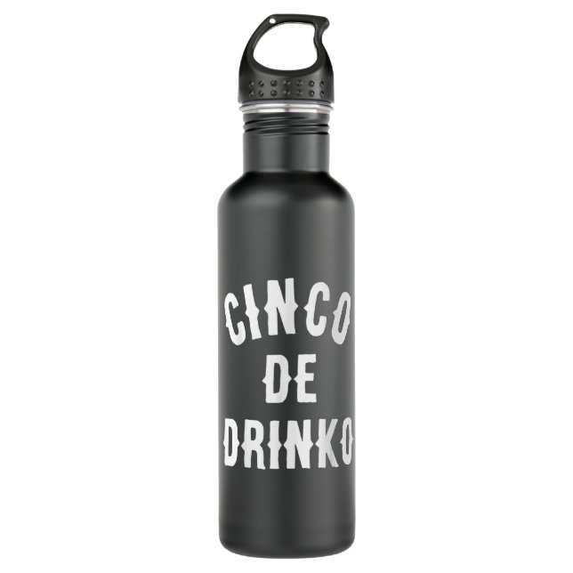Bouteille D'eau Cinco De Drinko Drôle Idée Cadeau Mexicain De Bois (Devant)
