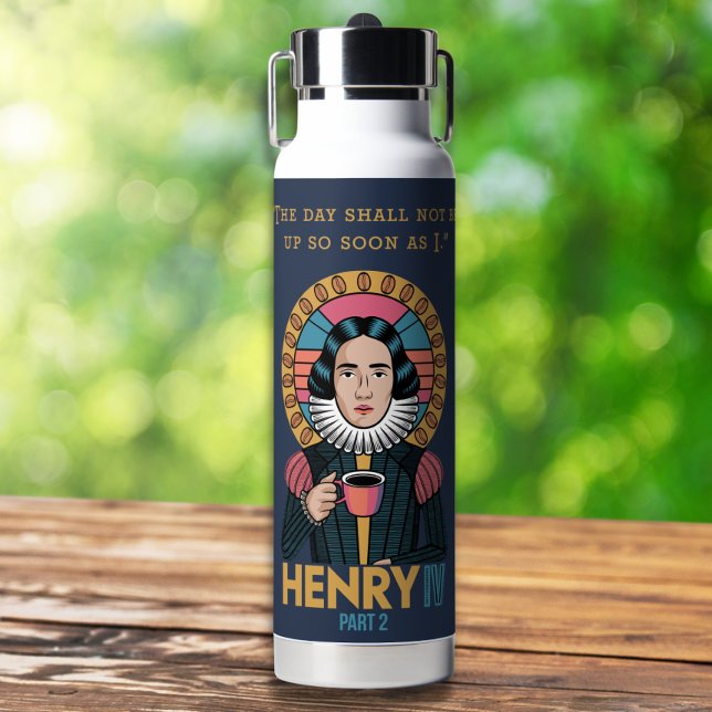 Bouteille D'eau Citation De Café Funky Personnalisée Moderne (Créateur téléchargé)