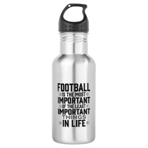 Bouteille D'eau Citation de Football Typographie Vintage T-Shirt D