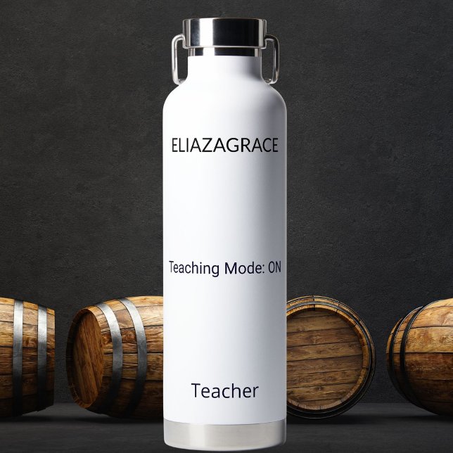 Bouteille D'eau Citation de mode d'enseignement classique mignon p (Créateur téléchargé)