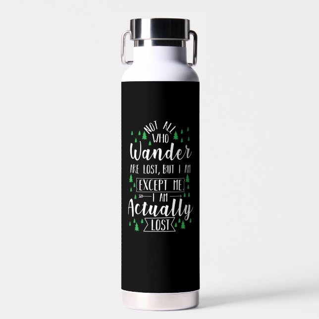 Bouteille D'eau Citation drôle de randonnée (Avant)