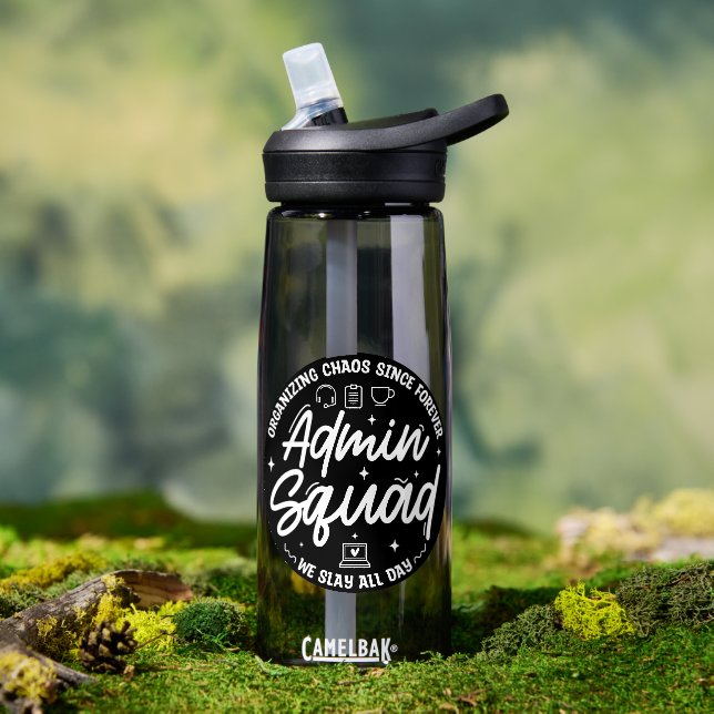 Bouteille D'eau Citation drôle pour l'organisation du chaos Admin  (En extérieur (pivotée))