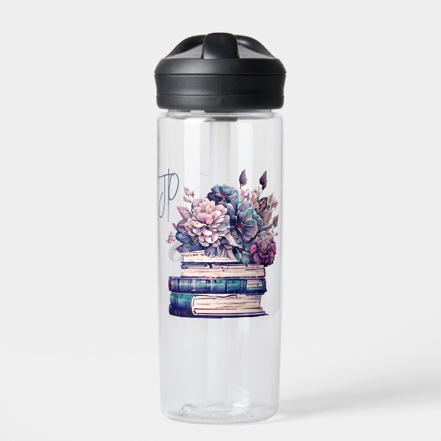 Bouteille D'eau Citation Ink Runs Deep | Monogramme pour Amoureux  (Extérieur)