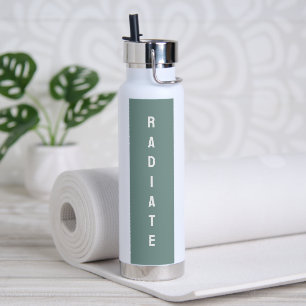 Bouteille D'eau Citation motivationnelle personnalisée moderne Rou