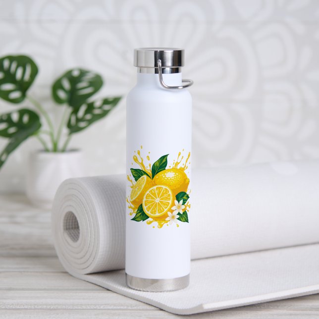 Bouteille D'eau Citron juteux (Yoga (pivoté))