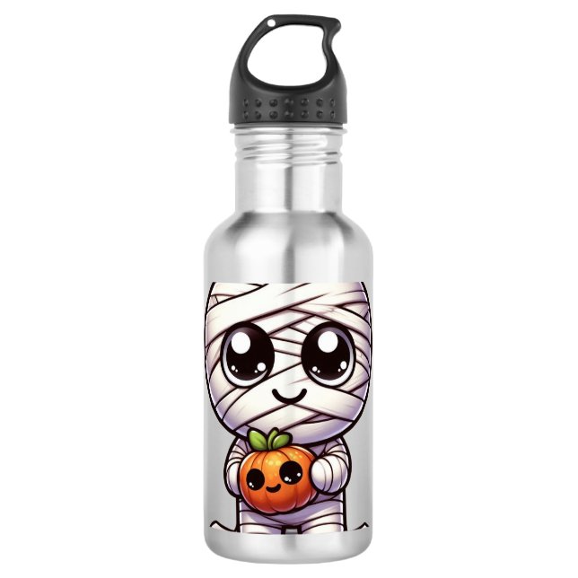 Bouteille D'eau Citrouille d'Halloween mignonne/maman (Devant)