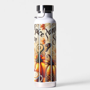 Bouteille D'eau "Citrouille Papillons Café Thanksgiving Water Bott