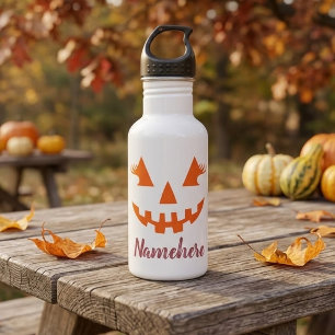 Bouteille D'eau Citrouille personnalisée Jack O Lantern Halloween