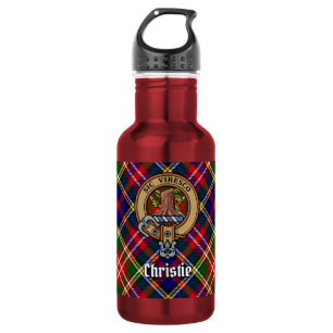 Bouteille D'eau Clan Christie Crête sur Tartan