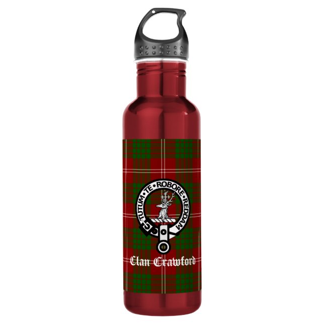 Bouteille D'eau Clan Crawford Crest Tartan (Devant)