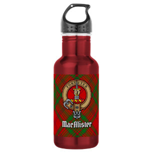 Bouteille D'eau Clan MacAlister de Glenbarr Crête sur Tartan