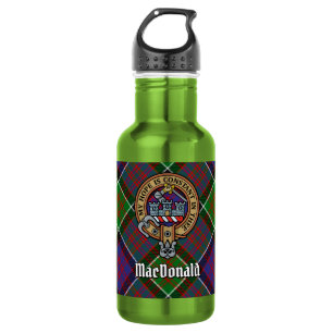 Bouteille D'eau Clan MacDonald de Clanranald Crête sur Tartan