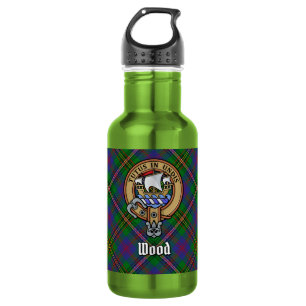 Bouteille D'eau Clan Wood Crête sur Tartan