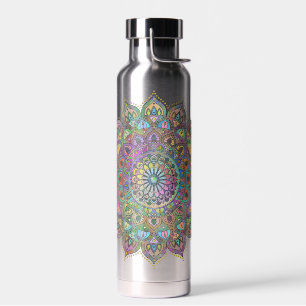 Bouteille D'eau Classeusement Mandala Coloré Style Indien 1
